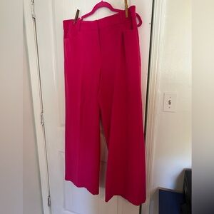 Bright pink wide leg high waist New York&co trouser EUC
